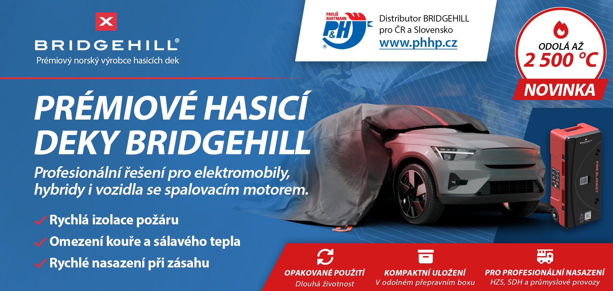 Banner - BRIDGEHILL - hasicí deky