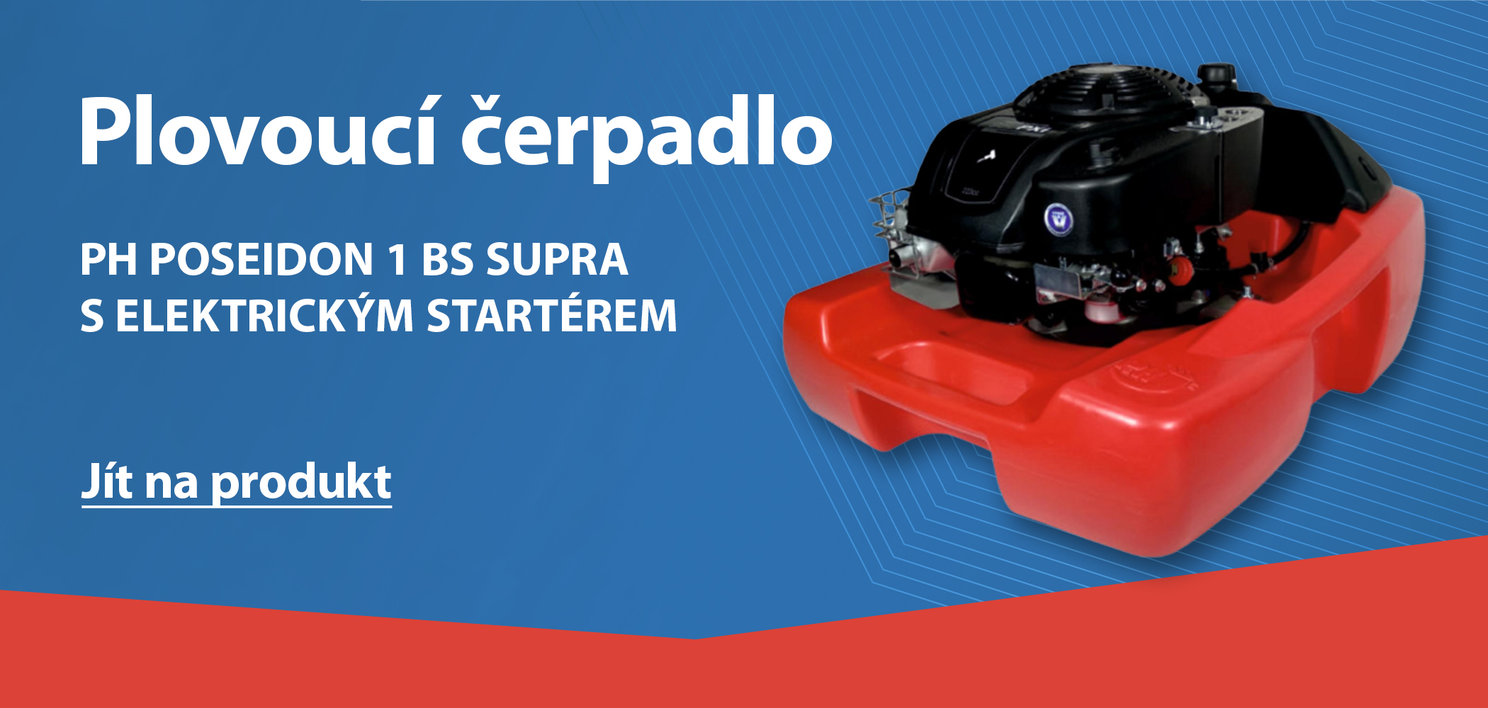 Banner - Přenosné plovoucí čerpadlo PH-Poseidon 1 BS Supra elektrický startér