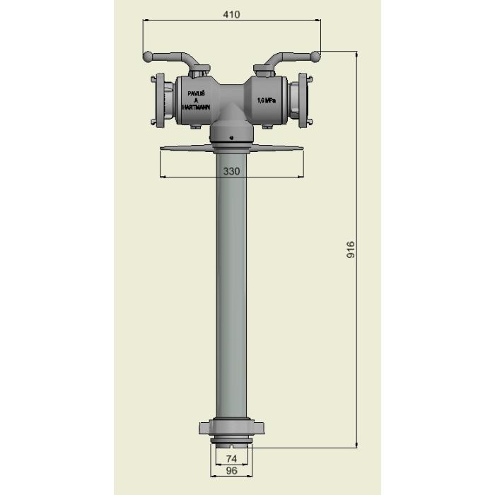 Hydrantový nástavec s kulovým uzávěrem (nadzemní hydrant)