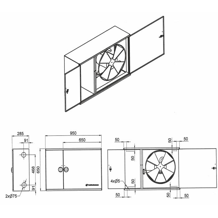 Hydrantový systém s tvarově stálou hadicí D25 Kombi -30bm - proudnice ekv.6