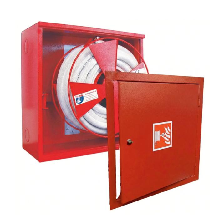 Hydrantový systém s hadicí D25 -20bm - plná dvířka - proudnice ekv.6 - ČERVENÁ