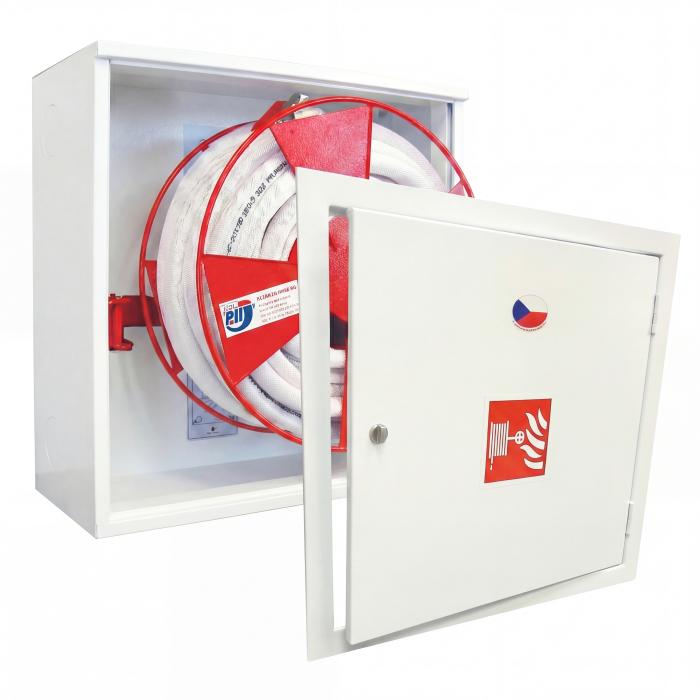 Hydrantový systém s hadicí D25 -30bm - plná dvířka - proudnice ekv. 6 - BÍLÁ